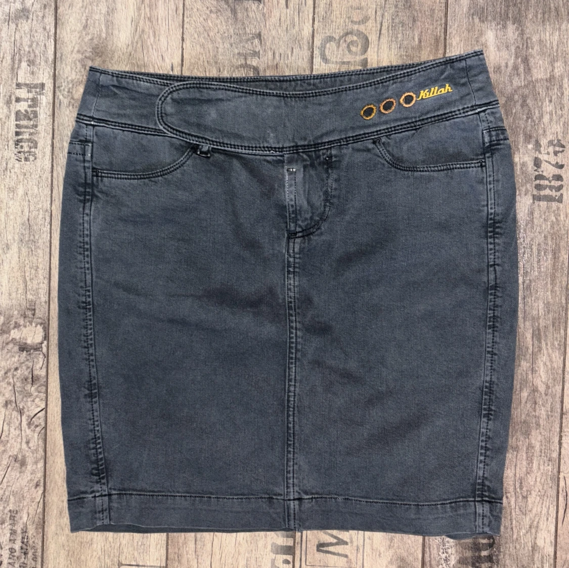 Grå jeans kjol - 90