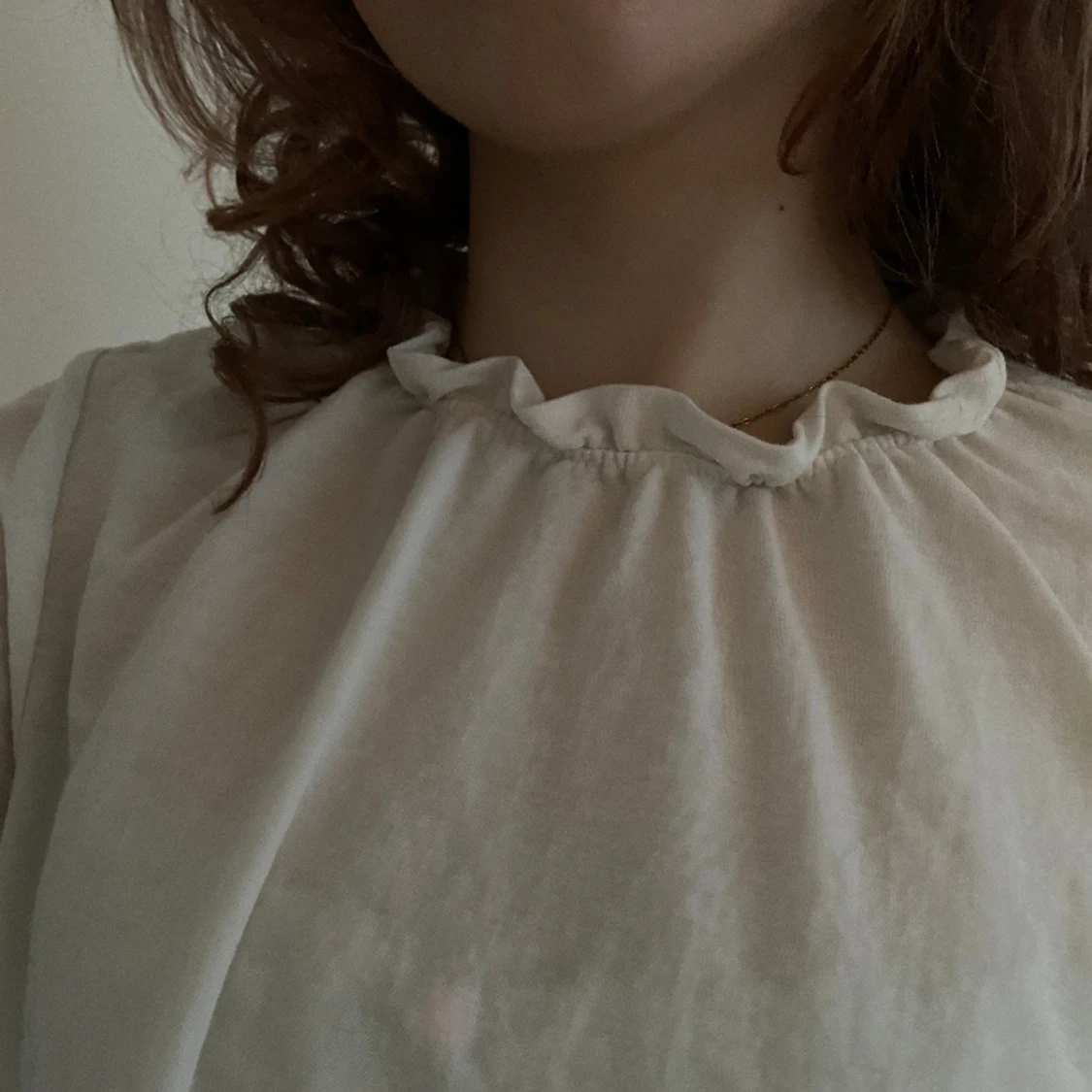 Jättesöt dollette blus med söt spetsdetalj  - 91