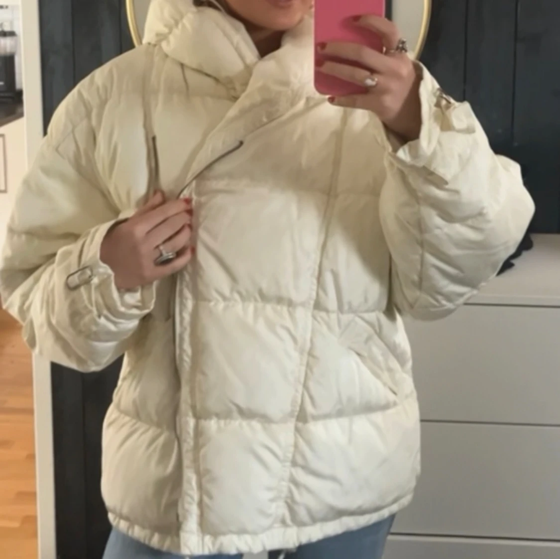 Vit pufferjacka  - 91