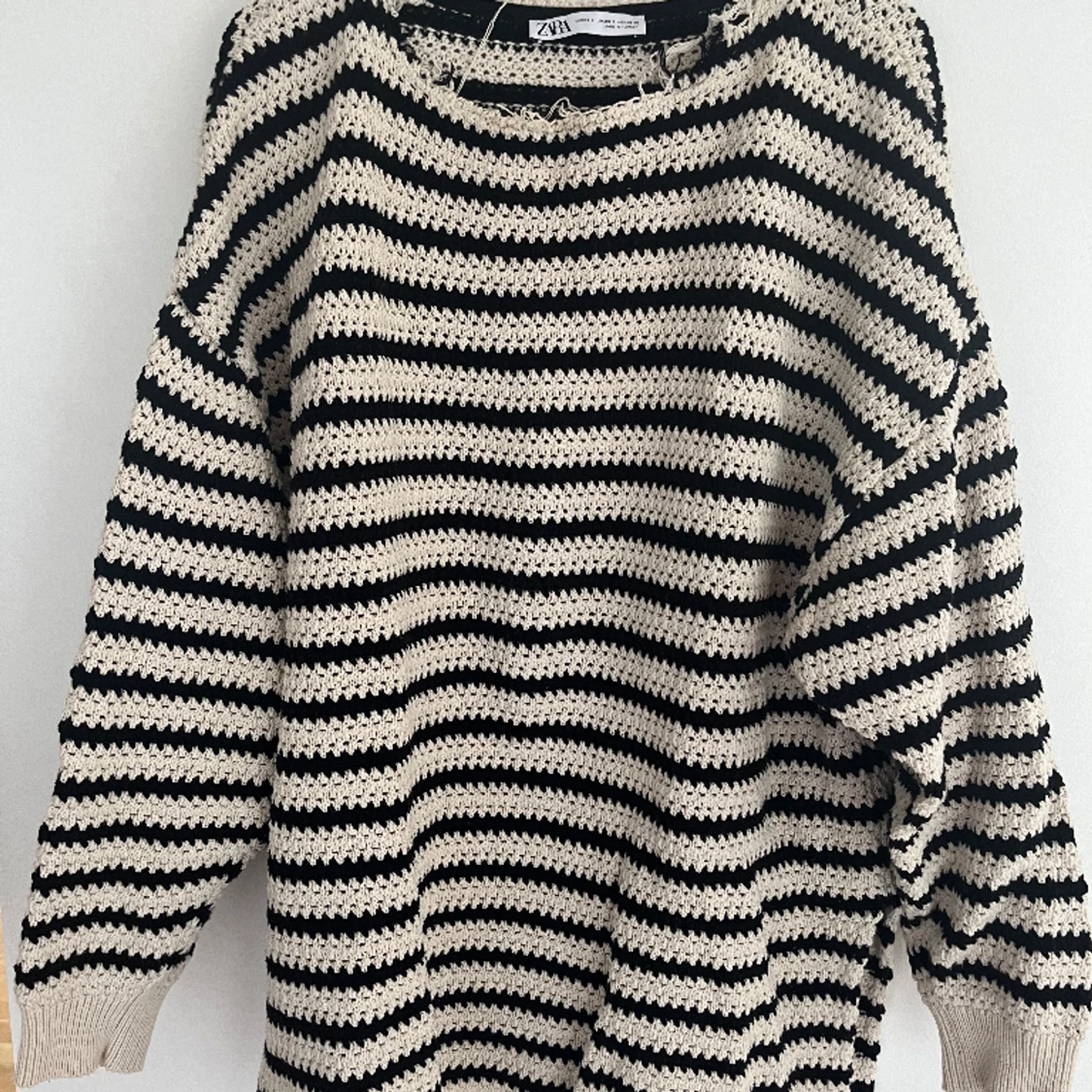 Randig virkad tröja ZARA