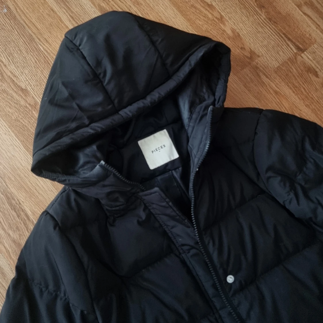 Lång dun-pufferjacka - 91