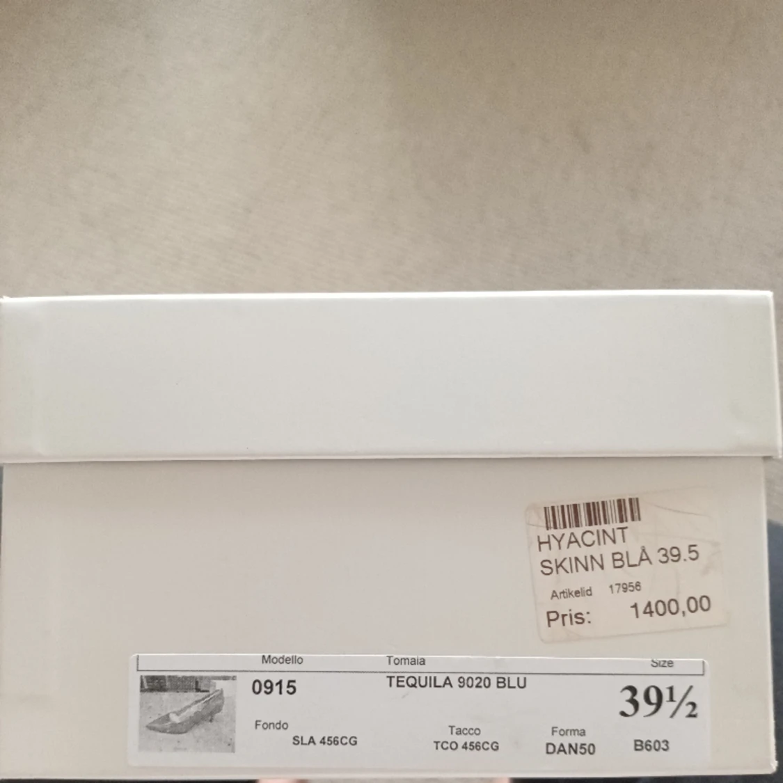 Jeansblå pumps i äkta skinn från Footlight, stl 39,5  - 91