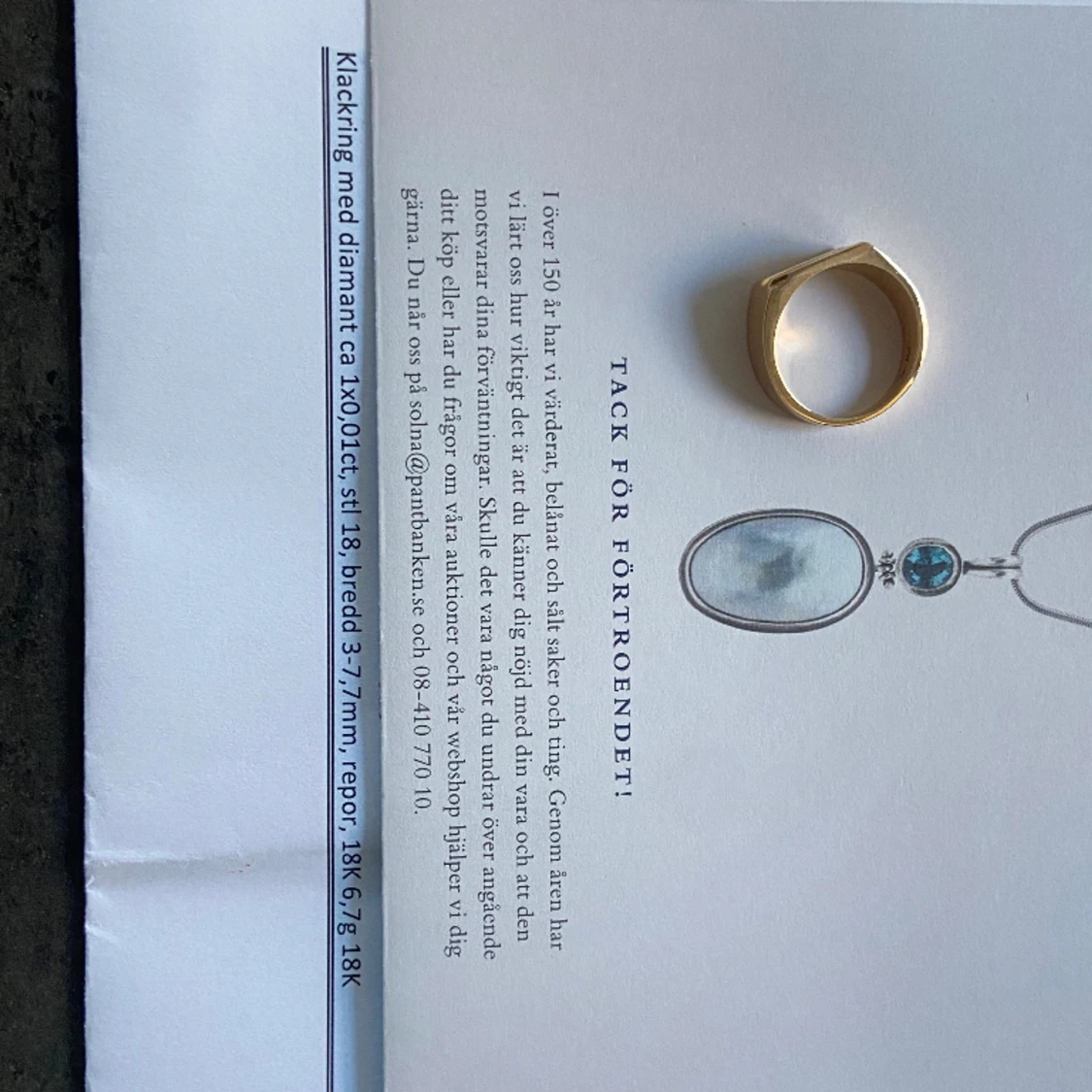 Guld ring 18karat (klackring)