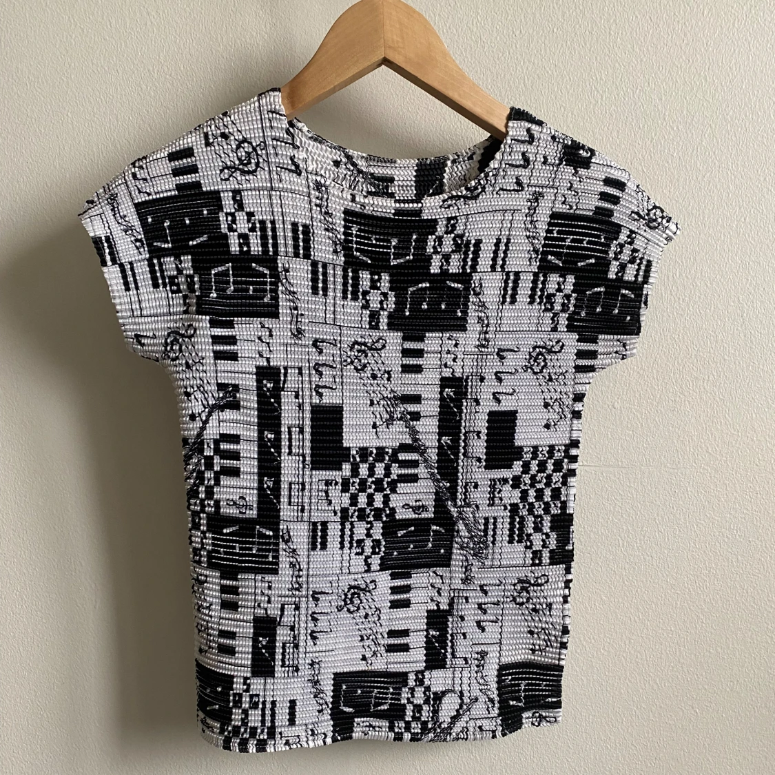 Unik popcorntopp med retro mönster