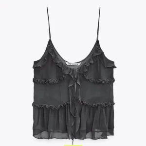 Zara linne - Zara linne som på bilden, storlek S var trasigt i bandet men är lagat så  syns ej. Säljes då det inte passade mig.