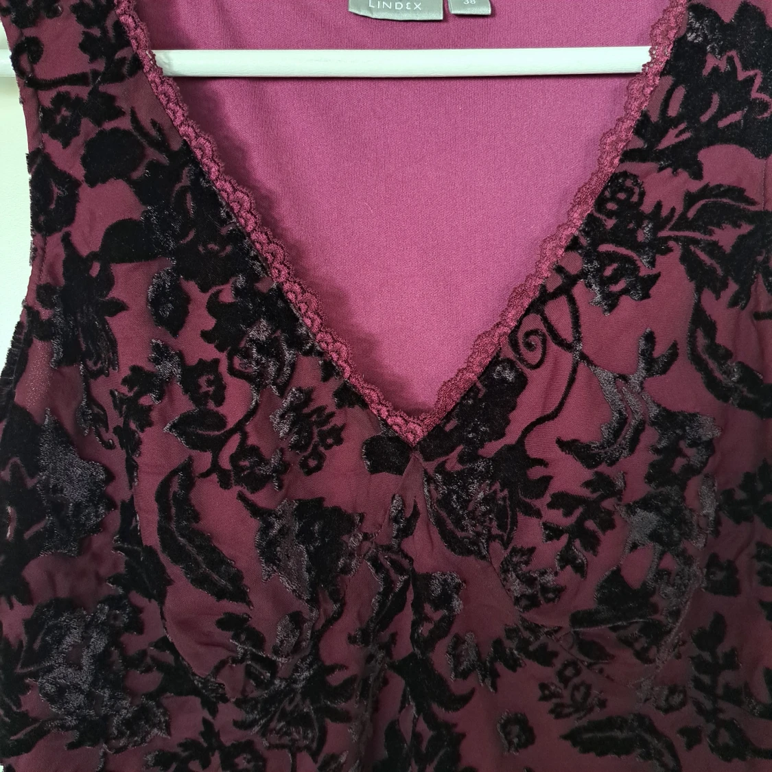 Rosa blommig topp - 90