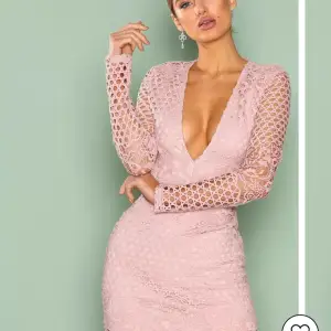 Plunge Lace Long Sleeve Bodycon Dress