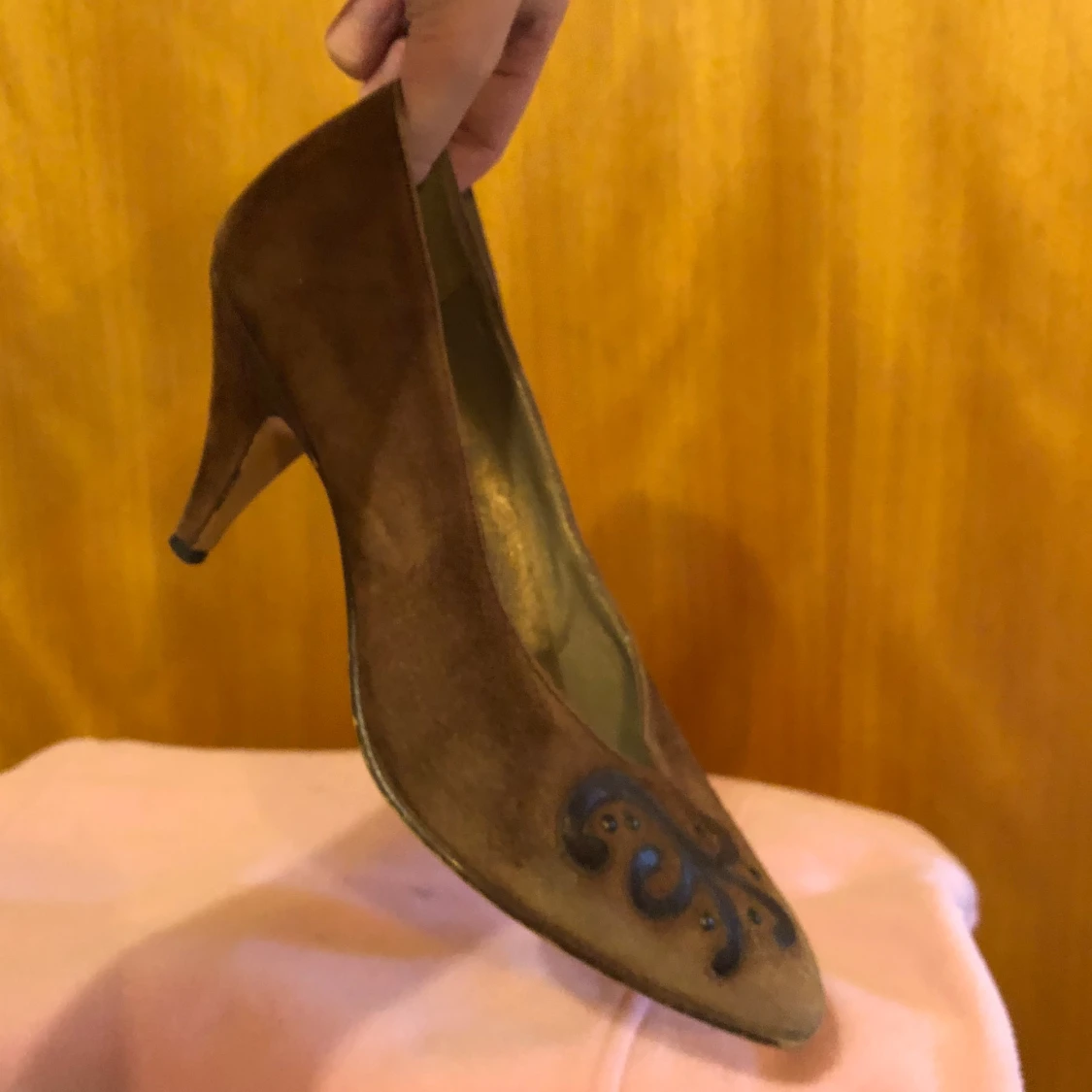 Vintage mocka klackskor  - 90