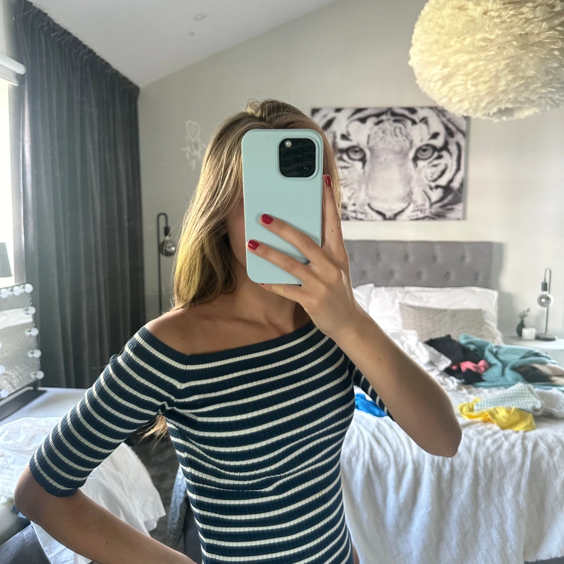 Snygg rutig tröja - 90