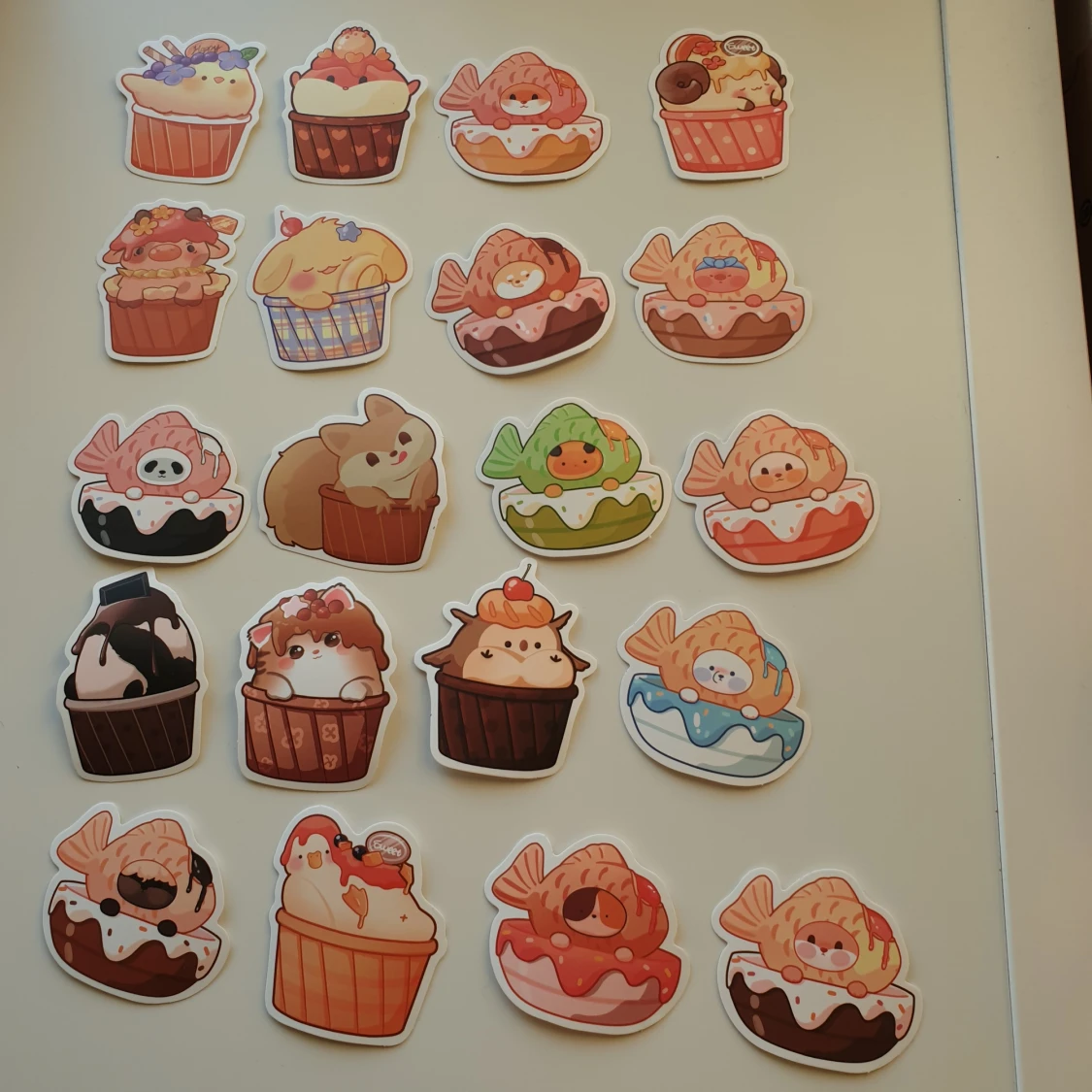 40st djur, glass klistermärken/stickers, pyssel  - 91