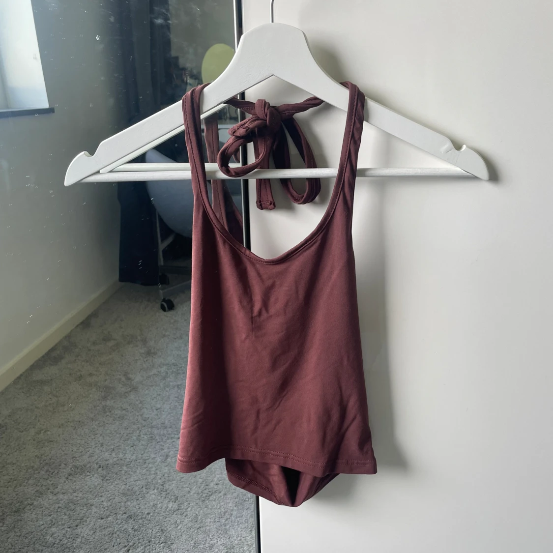 Brun halterneck topp