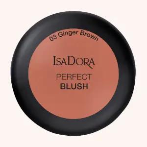 oanvänd isadora blush i färgen 03 ginger brown.
