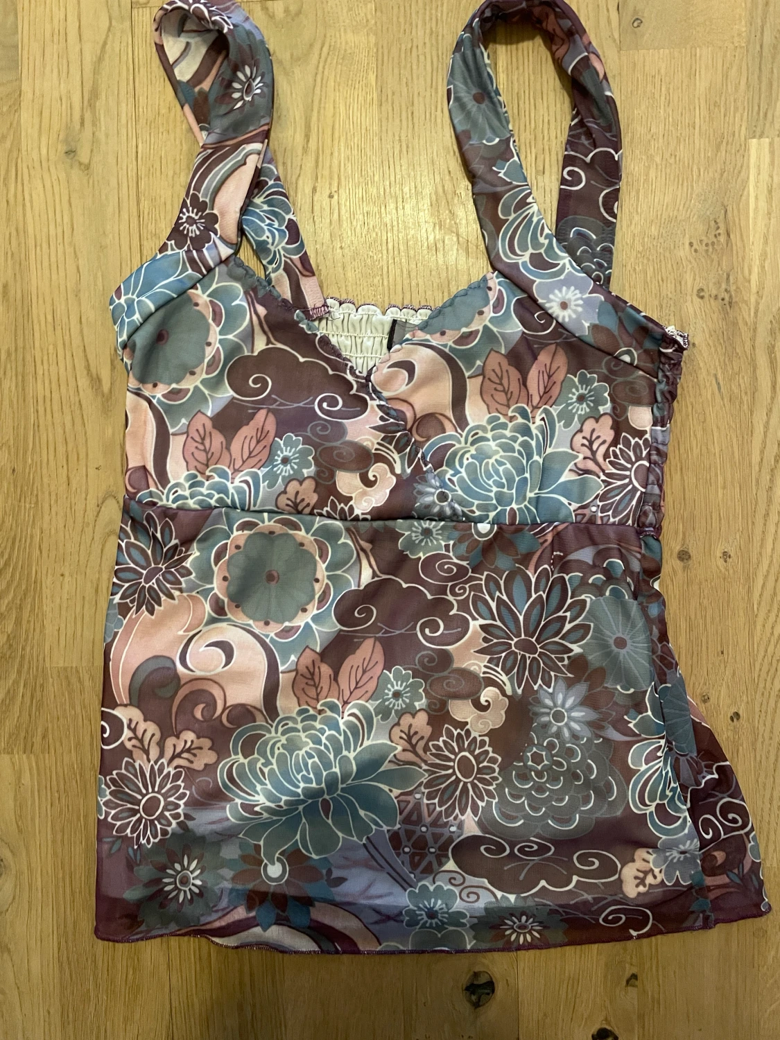 Lila mönstrigt linne - 90