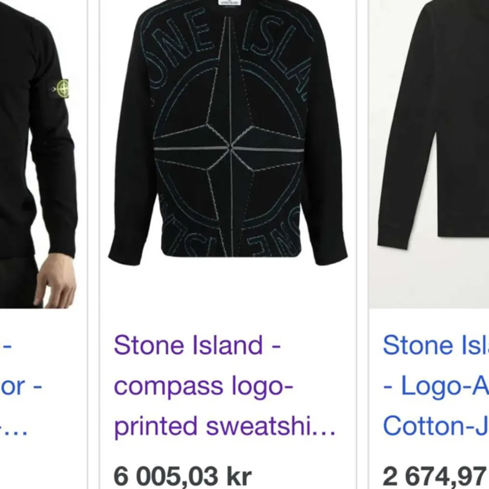 Intressekoll endast!  Väldigt ovanlig Stone sweatshirt. Går att vända ut & in o använda. 100% äkta.. Tröjor & Koftor.