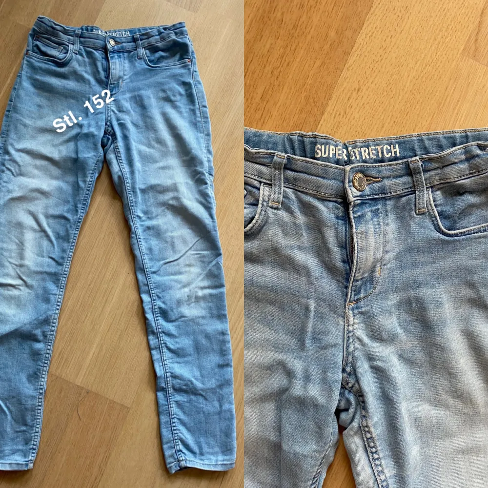 Ljusa stretch loose fit jeans Fint skick stl 152 Supermjuka. Jeans & Byxor.