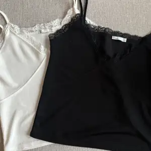 2 stycken linne från nelly  en vit och en svart med spets storlek xs fint skick 