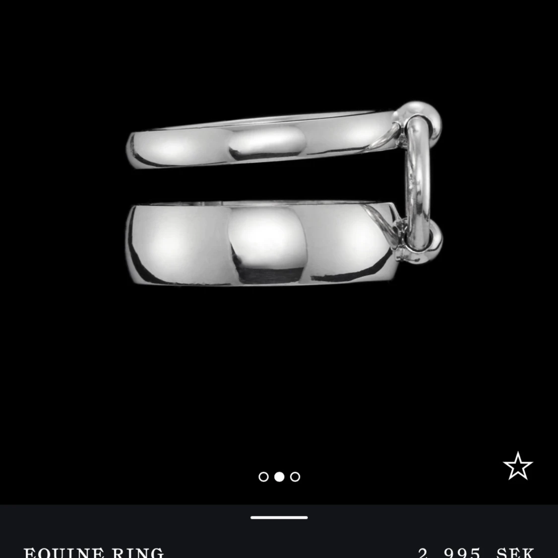 Silverfärgad ring med hästinspirerad design - 37