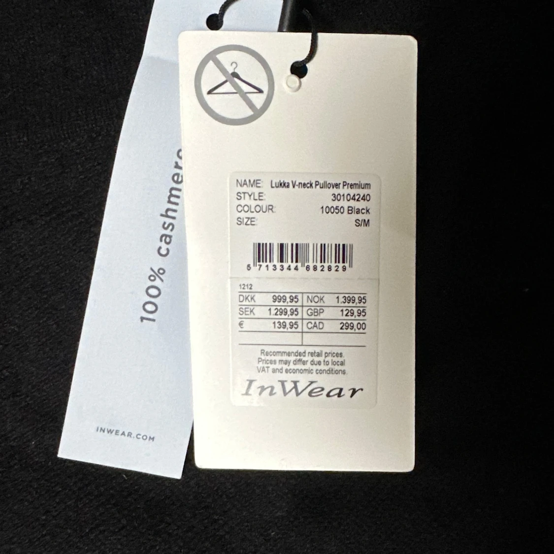 Svart kashmirtröja  - 91