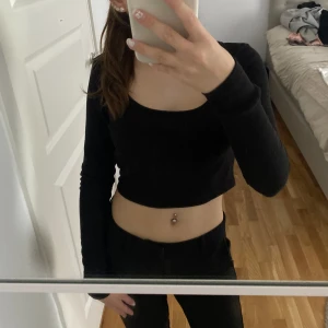 Långärmad tröja - En svart tajt långärmad snygg tröja, använt några gånger men är i bra skick, säljer då jag har väldigt många likadana🖤