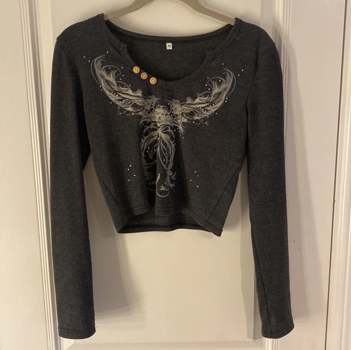 Grå långärmad topp