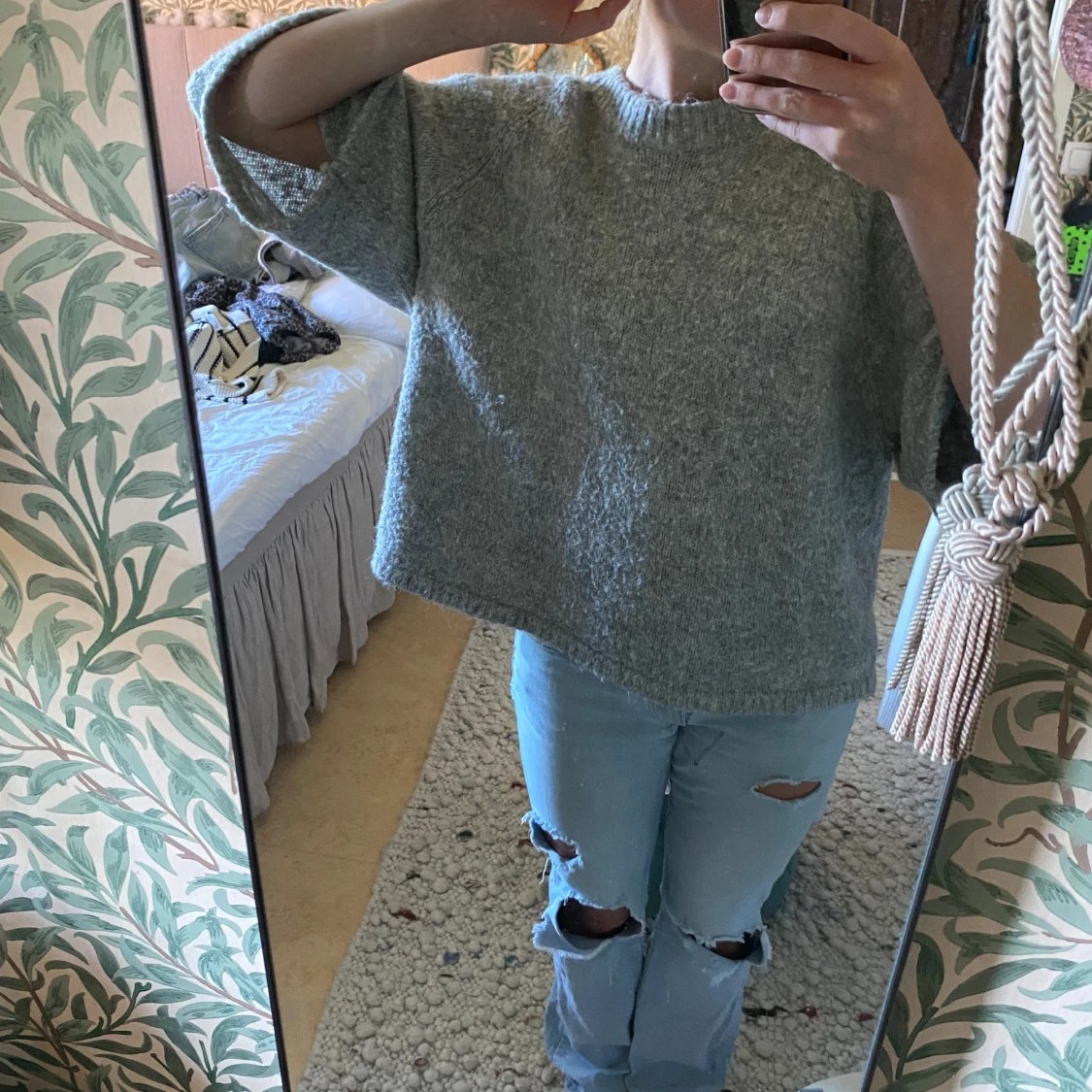 Trekvarts stickad tröja - 90