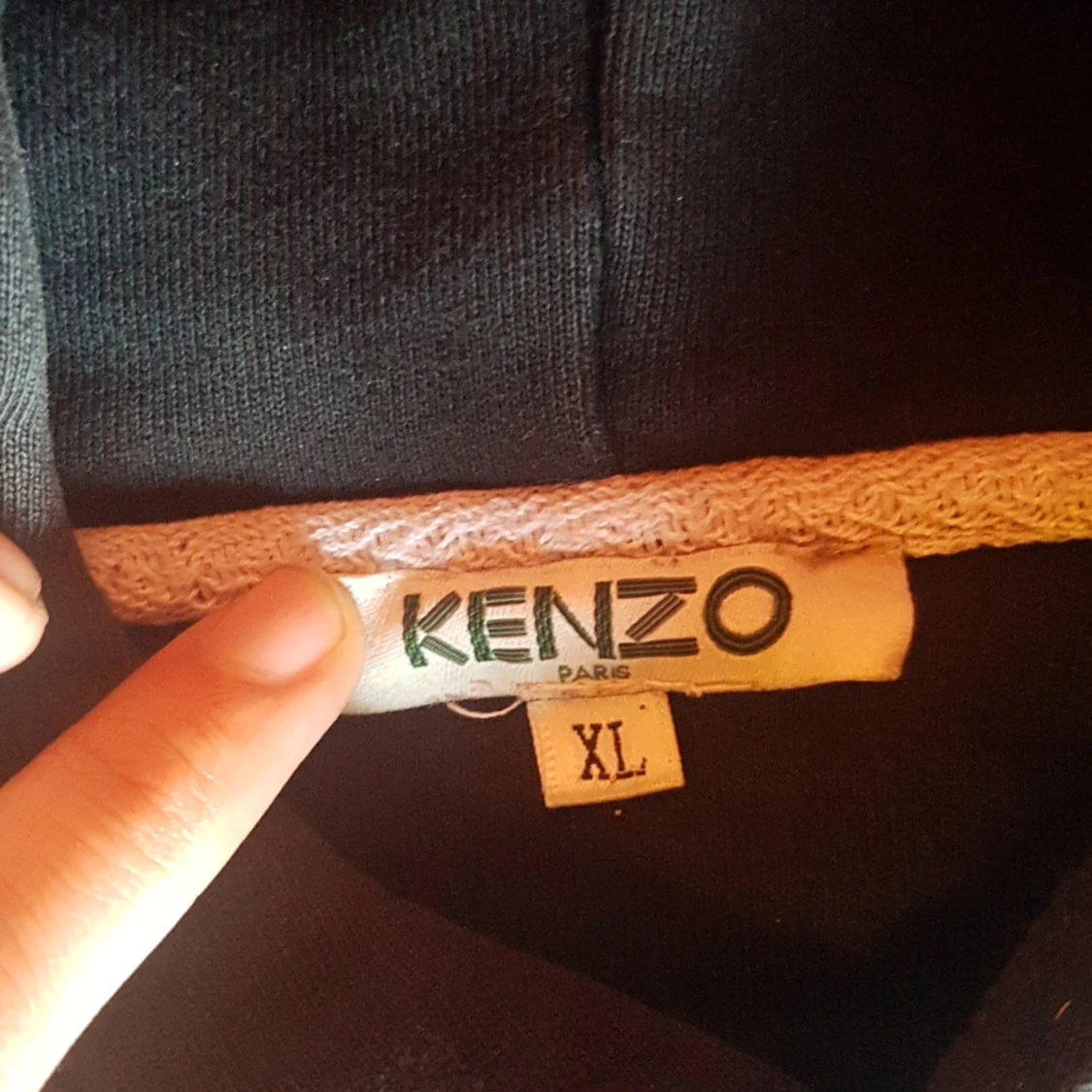 Svart kenzo hoodie - 90