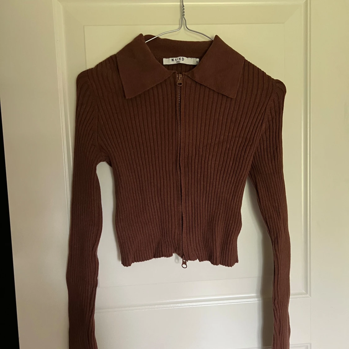 Långärmad tröja med dragkedja  - 90