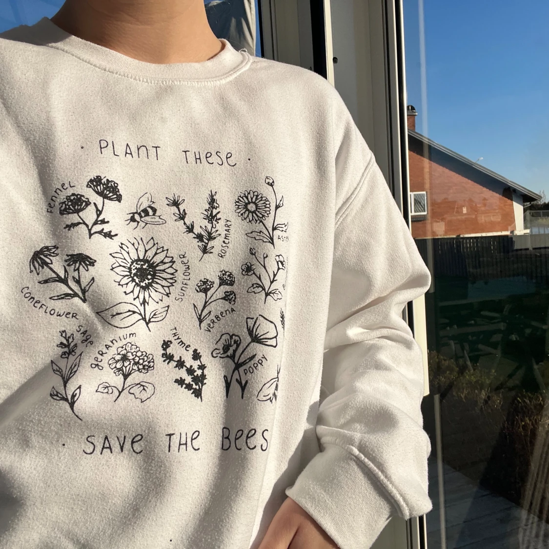 Vit tjocktröja  - 1