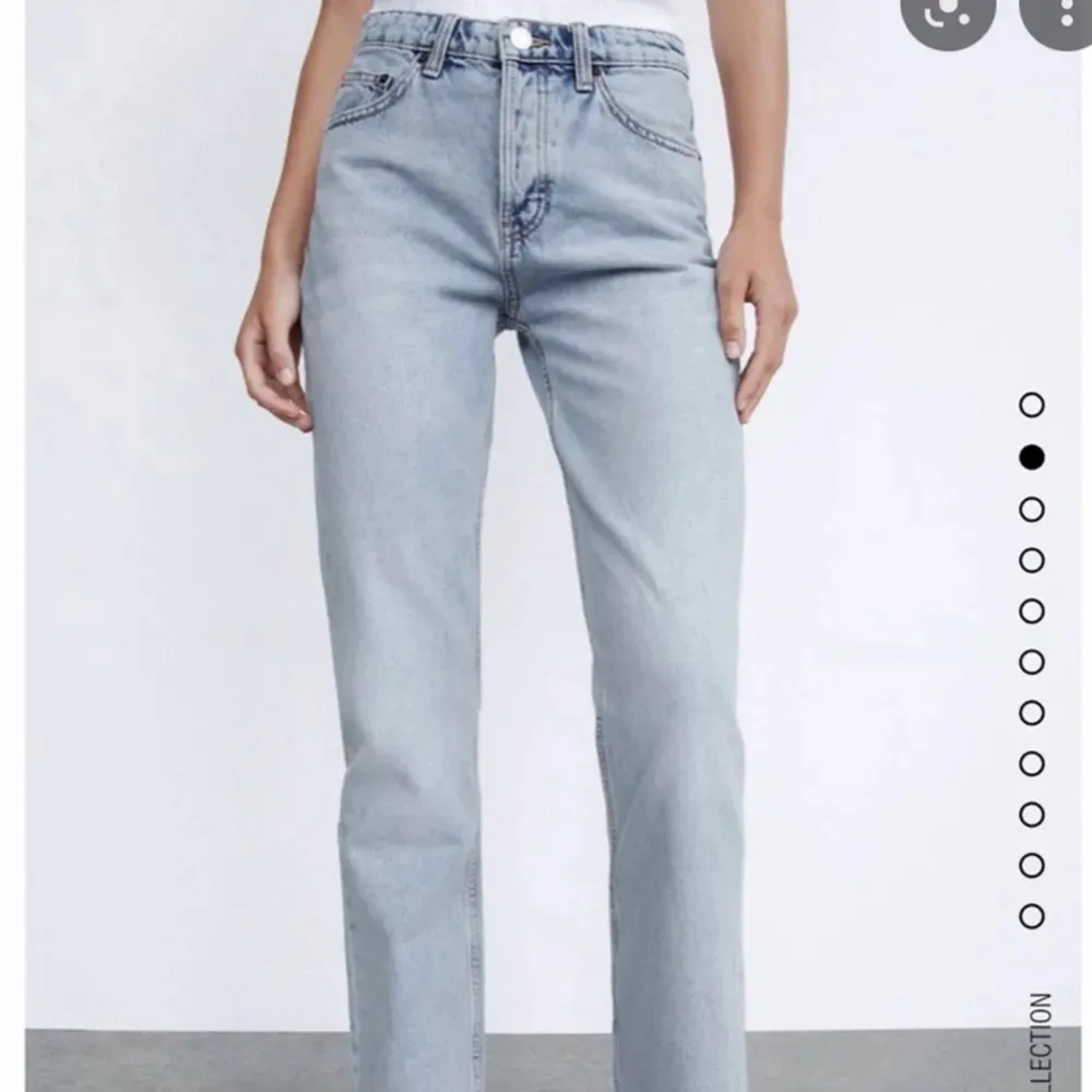 Passar mig bra i längden som är 167, bra skick o jättefin blå färg!💙. Jeans & Byxor.