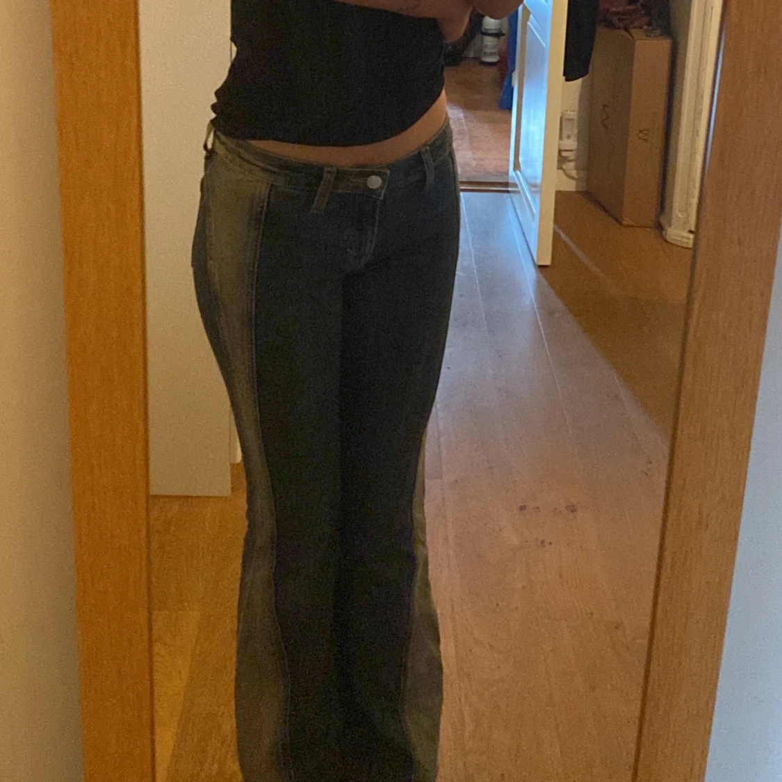 Lågmidjade bootcut jeans - 90
