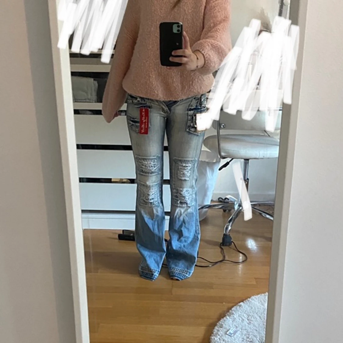 Lågmidjade bootcut jeans