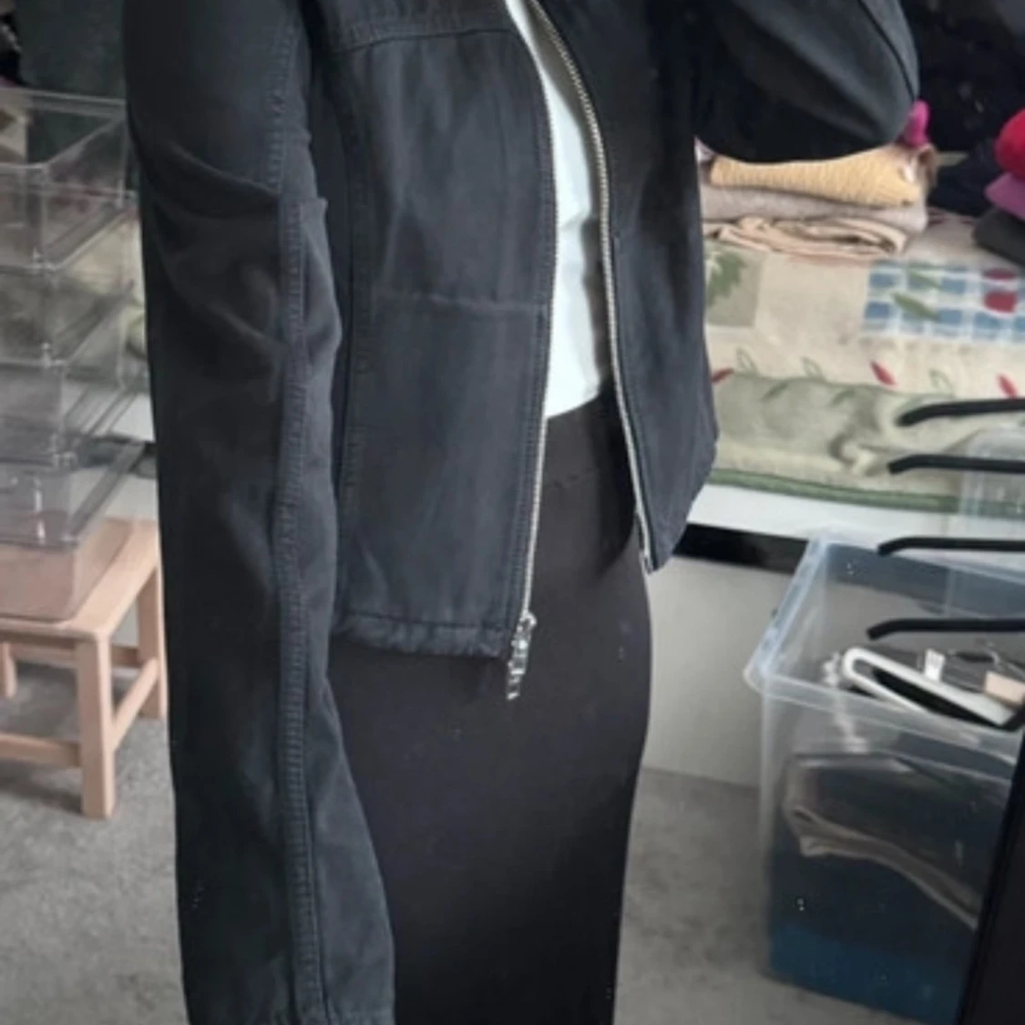 Svart jacka - Clover MC - Weekday - Storlek S - 93