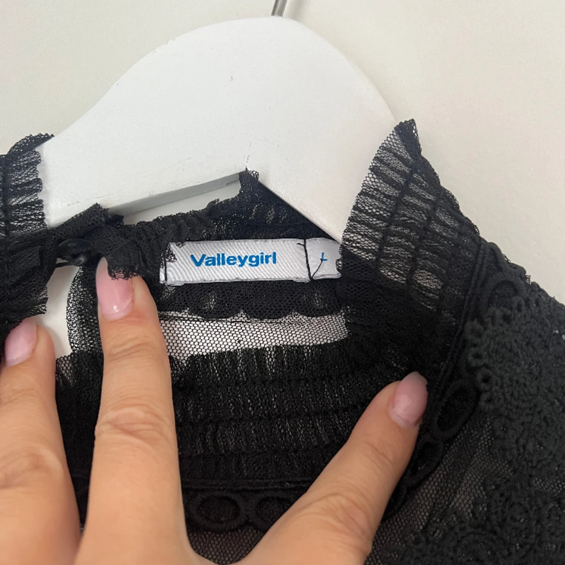 Transparent svart top - 90