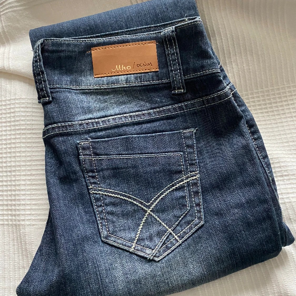 Low waist långa bootcut jeans