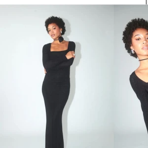 Glittrig lång klänning  - Från ginatricot, slutsåld. Aldrig använd, prislappen är kvar.