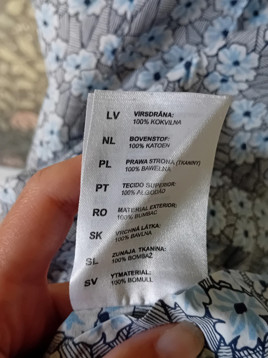 Blåblommig klänning i strl S från Marc O'Polo - 6