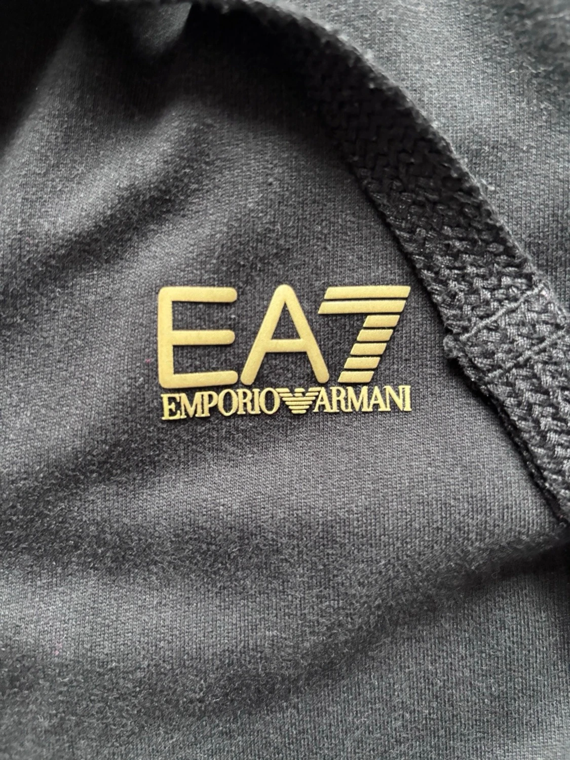 Svart EA7 hoodie med dragkedja - 2