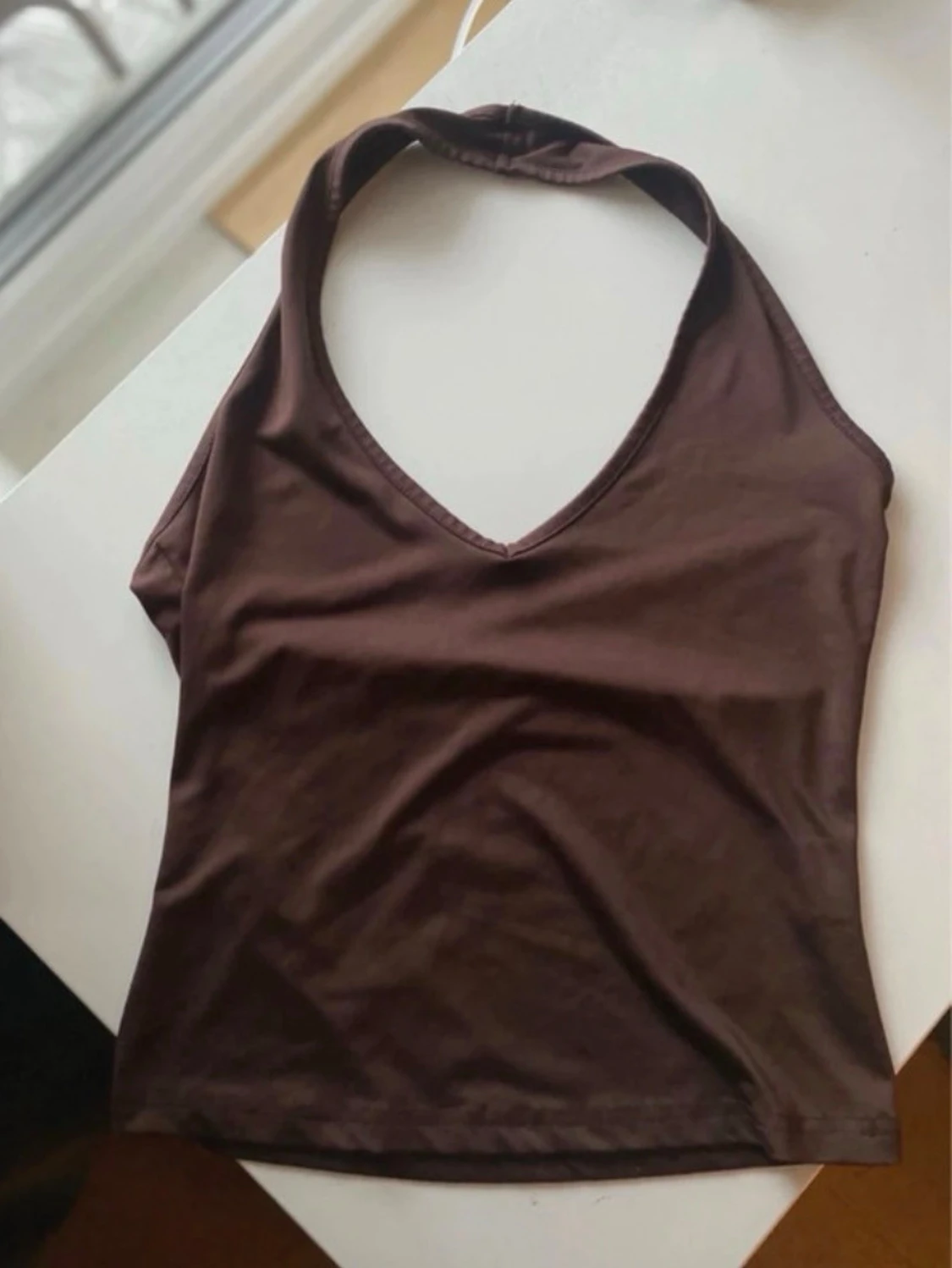Brun halterneck topp