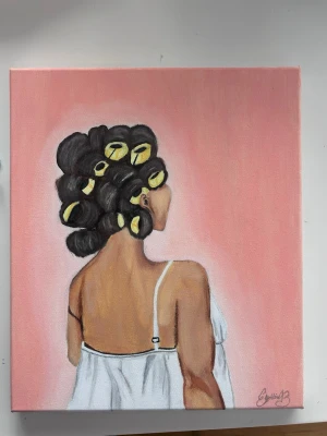 Målning  - INTRESSEKOLL: Original målning i akryl (30 x 35 cm). Handmålad och signerad av mig. Endast ett exemplar 😇 målningen är inspirerad av ett annat konstverk 