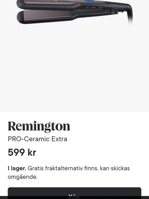 Remington PRO-Ceramic plattång - Remington PRO-Ceramic Extra plattång med breda keramiska plattor och svart design. Perfekt för att snabbt och enkelt styla håret. Utrustad med lång sladd och digital display för temperaturkontroll. Passar både till rakt och vågigt hår.