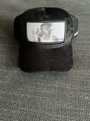 Michael Jordan keps - Svart Michael Jordan keps från tophood, svart justerbart läderband i bak, skick 9/10