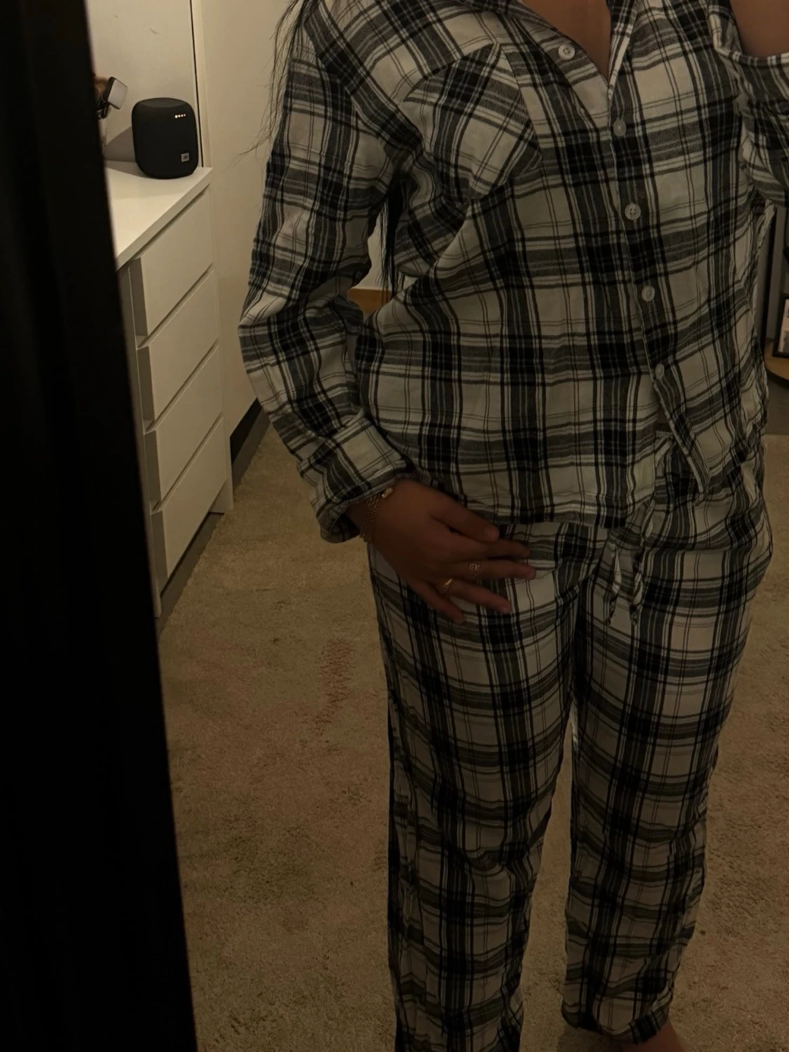 Rutig pyjamas i svartvitt - 1
