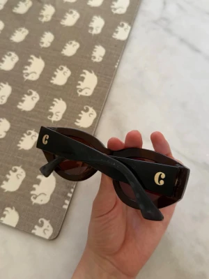 Ines corlin eyewear - Snygga solglasögon från Corlin i modellen Ines. De är lite skadade i färgen men längst ut som synd på bilden men det är inget man lägger märke till när man bär dom