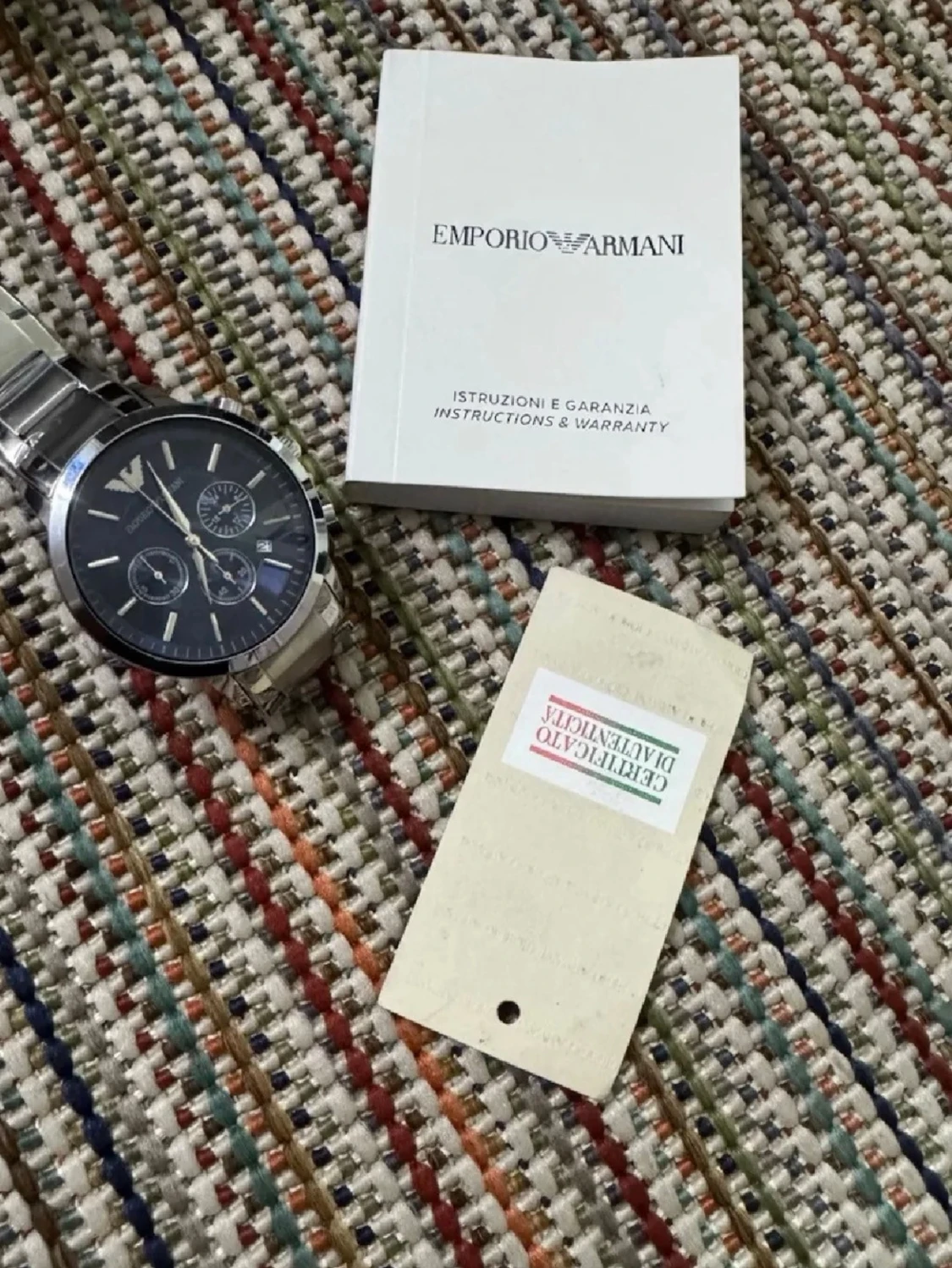 Emporio Armani silverfärgad klocka - 3
