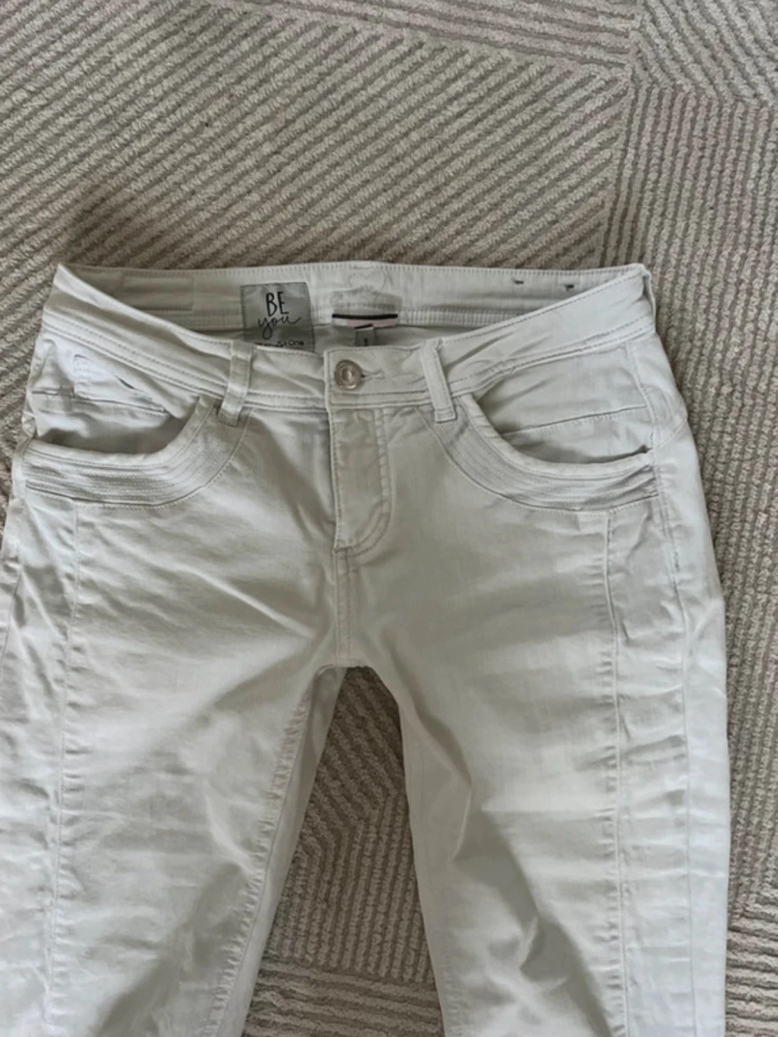 Vita lågmidjade Jeans - 3