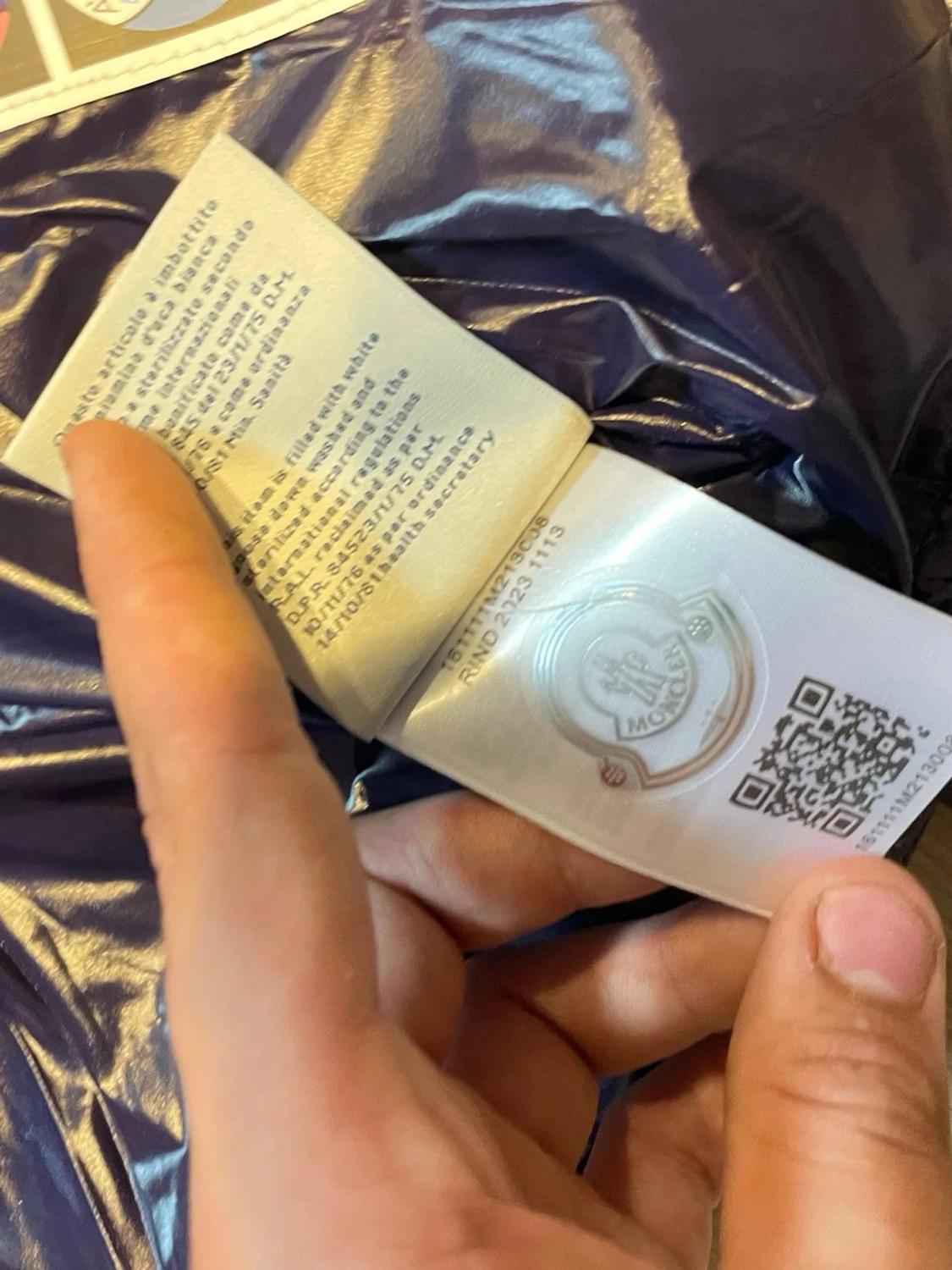 Mörkblå dunjacka från Moncler - 5