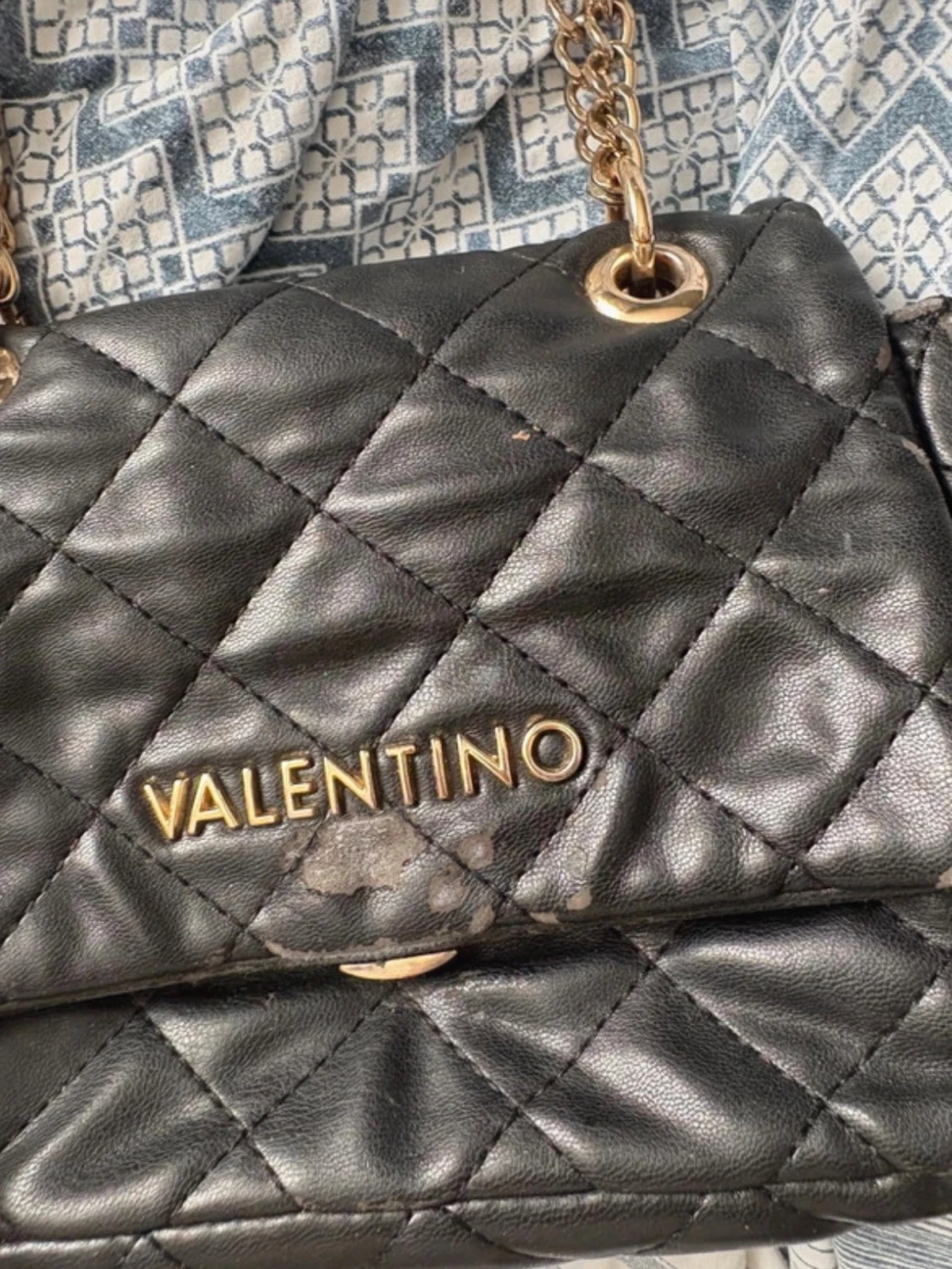 Svart quiltad handväska Valentino - 1