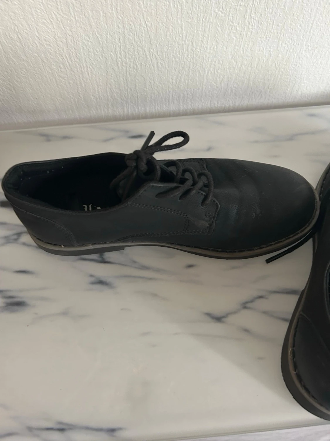 Svarta loafers med snörning - 1