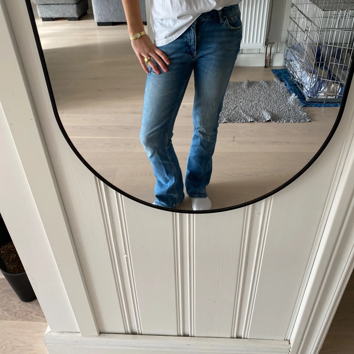 Blå bootcut jeans