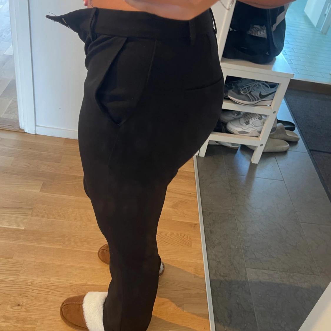 Svarta kostymbyxor med raka ben - 2